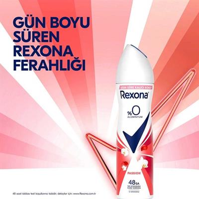 Rexona Kadın Sprey Deodorant Passion %0 Alüminyum 150 ml