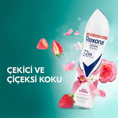 Rexona Kadın Sprey Deodorant Sexy Bouquet 72 Saat Kesintisiz Üstün Koruma 150 ml