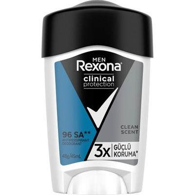 Rexona Men Clinical Protection Erkek Stick Deodorant Clean Scent  Güçlü Koruma 45 ml