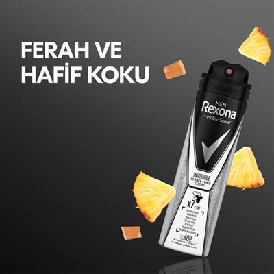 Rexona Men Erkek Anti-Perspirant Sprey Deodorant  Invisible Black White Ter Kokusuna Karşı  150 ML