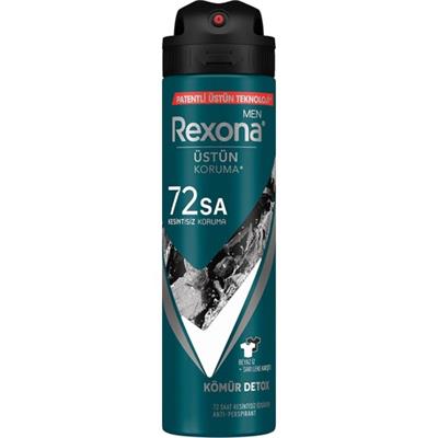 Rexona Men Erkek Sprey Deodorant Kömür Detox 72 Saat Kesintisiz Üstün Koruma 150 ml