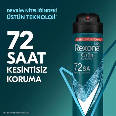 Rexona Men Erkek Sprey Deodorant Xtra Cool 72 Saat Kesintisiz Üstün Koruma 150 ml