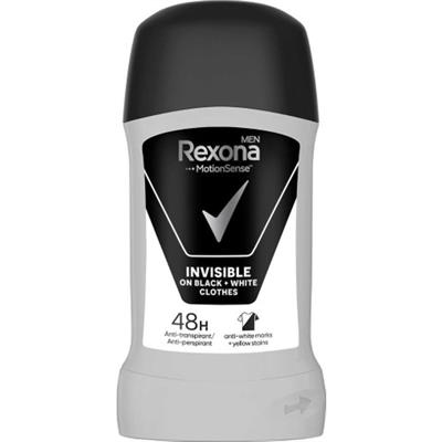Rexona Men Motionsense Erkek Stick Deodorant Invisible On Black White Clothes 50 Ml
