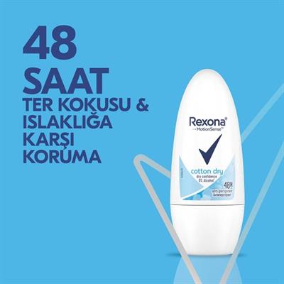 Rexona MotionSense Kadın Roll-On - Pamuk Kuru Koruma ve Ferahlık 50 ml