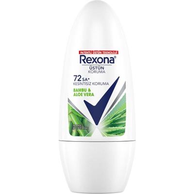 Rexona Üstün Koruma Kadın Roll On Deodorant Bambu & Aloe Vera 72 Saat Kesintisiz Koruma 50 Ml