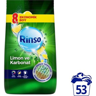 Rinso Toz Çamaşır Deterjanı Limon ve Karbonat Renkliler ve Beyazlar İçin 8 KG