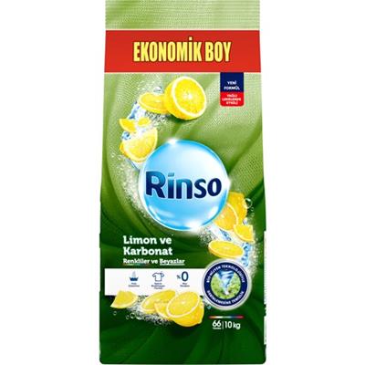 Rinso Toz Çamaşır Deterjanı Limon ve Karbonat Renkliler ve Beyazlar İçin 10 KG