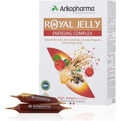 Royal Jelly Energing Complex - Arı Sütü, Propolis, Kore Ginsengi ve Aserola Içeren Takviye Edici Gıda 20 Ampül