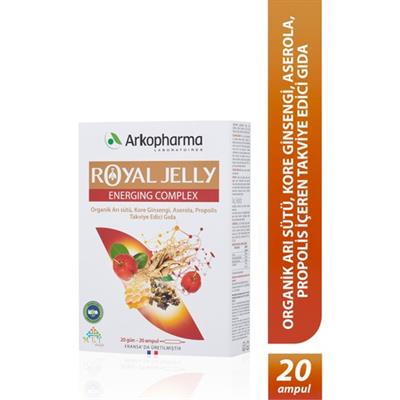 Royal Jelly Energing Complex - Arı Sütü, Propolis, Kore Ginsengi ve Aserola Içeren Takviye Edici Gıda 20 Ampül