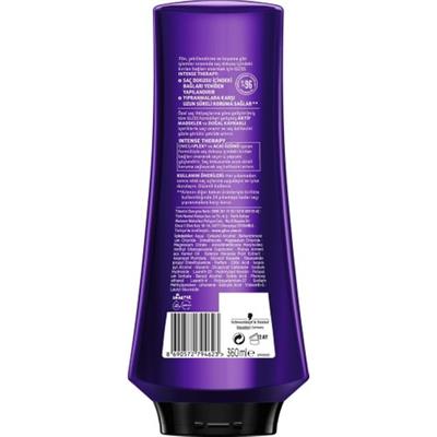 Schwarzkopf Gliss Intense Therapy Omegaplex Onarıcı Saç Bakım Kremi 360 ml Aşırı İşlem Görmüş Saçlar