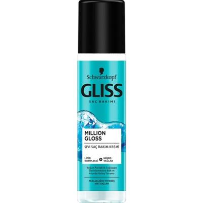 Schwarzkopf Gliss Million Gloss Keratinli Sıvı Saç Bakım Kremi 200 ml – Tüm Saç Tiplerine Yoğun Parlaklık ve Onarıcı Etki