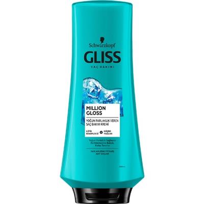 Schwarzkopf Gliss Million Gloss Parlaklık Veren Saç Kremi 360 ml – Mikro Yağlar ve Lipid Kompleksi ile Tüm Saç Tipleri İçin