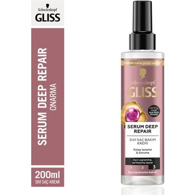 Schwarzkopf Gliss Serum Deep Repair Onarıcı  Sıvı Saç Bakım Kremi 200 Ml