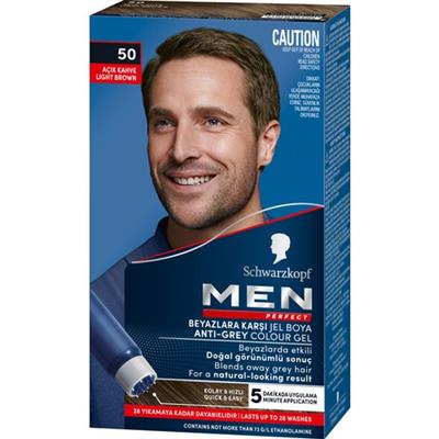 Schwarzkopf Men Perfect Beyazlara Karşı Jel Boya 50 Açık Kahve