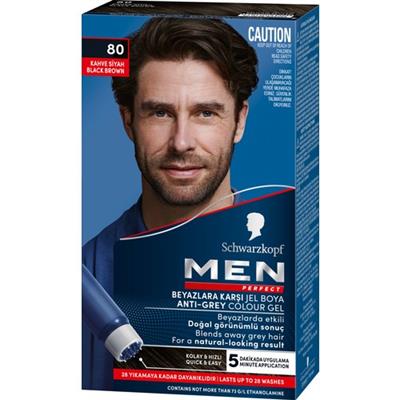 Schwarzkopf Men Perfect Beyazlara Karşı Jel Boya 80 Kahve Siyah