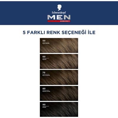 Schwarzkopf Men Perfect Beyazlara Karşı Jel Boya 50 Açık Kahve