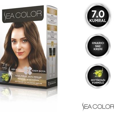 Sea Color Amonyaksız Kumral Saç Boyası 100 ml – Kalıcı Canlı Renk, Etkili Beyaz Kapatma ve Özel Pigment Kompleksi