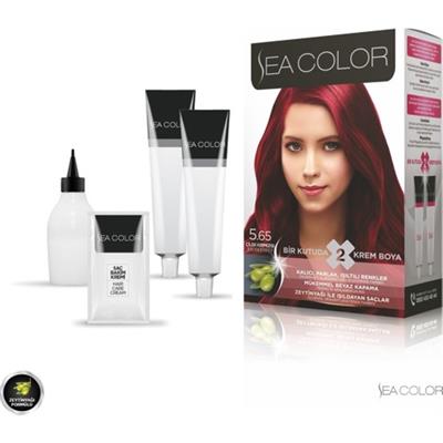 Sea Color Amonyaksız Saç Boyası - Canlı Çilek Kırmızısı, Kalıcı Renk ve Beyaz Kapatma Özelliği ile Özel Pigment Kompleksi