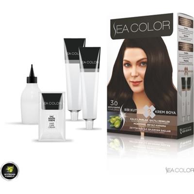 Sea Color Koyu Kahve Krem Saç Boyası Amonyaksız Formül ile Kalıcı ve Parlak Renkler 99 ml