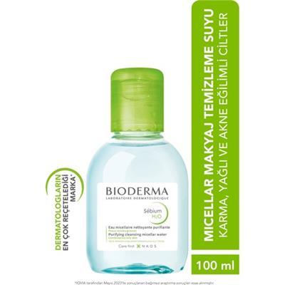 Sebium H2O Karma, Yağlı ve Akne Eğilimli Ciltler için Micellar Makyaj Temizleme Suyu 100 ml