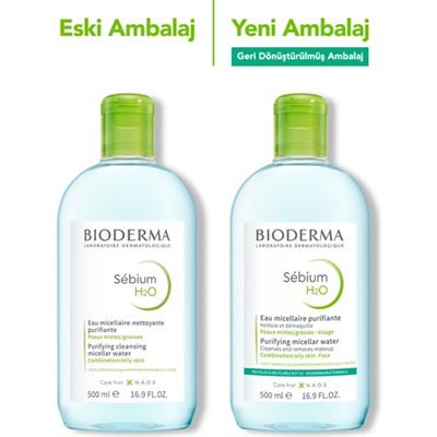 Sebium H2O Karma, Yağlı ve Akne Eğilimli Ciltler için Micellar Makyaj Temizleme Suyu 500 ml