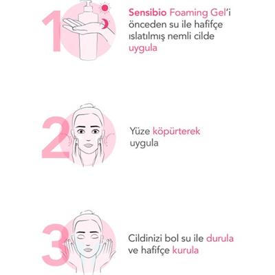 Sensibio Foaming Gel Hassas ve Normal Ciltler Durulanan Micellar Yüz Temizleme Jeli 200 ml