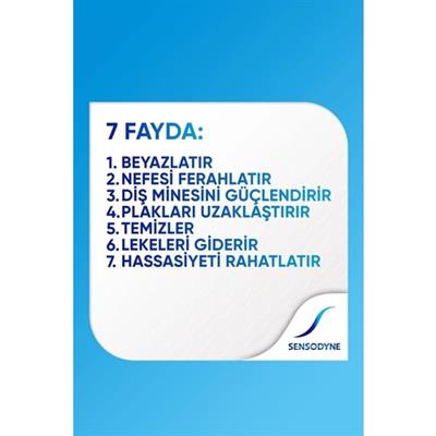 Sensodyne Beyazlatıcı Diş Macunu 75 ml Nane Aromalı Hassasiyet ve Çürük Önleyici Günlük Koruma