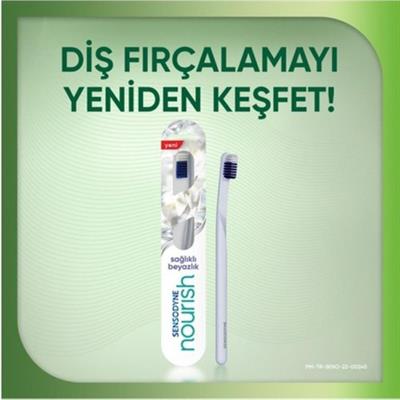 Sensodyne Nourish Sağlıklı Beyazlık Diş Fırçası – Yumuşak Kıllı, Leke Giderici ve Çevre Dostu, 1 Adet
