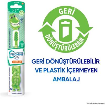 Sensodyne Promine 3-5 Yaş Çocuklar İçin Sevi  mli Timsah Karakterli Diş Fırçası Yumuşak