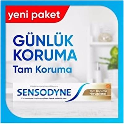 Sensodyne Tam Koruma Beyazlatıcı Diş Macunu Hassas Dişler İçin 75 ml Uzun Süreli Koruma