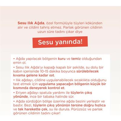 Sesu Ilık Ağda 250 gr - Tüm Cilt Tipleri İçin, Kökünden Tüyleri Alır ve Tahriş Etmez
