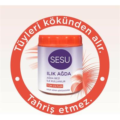 Sesu Ilık Ağda 250 gr - Tüm Cilt Tipleri İçin, Kökünden Tüyleri Alır ve Tahriş Etmez