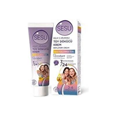 Sesu Tüy Dökücü Krem 100 ml 7 Gün Süren Pürüzsüzlük ve 24 Saat Nemlendirme Özelliği