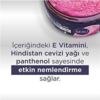 Sesu Vücut Peelingi 250 ml Bubblegum Kokulu Vegan Formül Batık Oluşumuna Karşı Etkili
