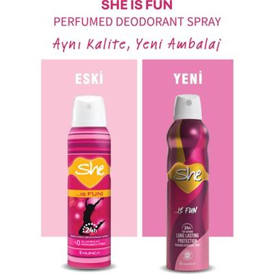 She Kadın Deodorant 150 ml Tropikal Koku Alüminyum İçermeyen Gün Boyu Ferahlık