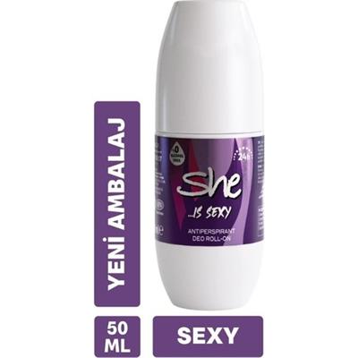 She Sexy Kadın Roll-On Deodorant 50 ml Kalıcı Floral Koku ile Ter Kokusuna Karşı Etkili