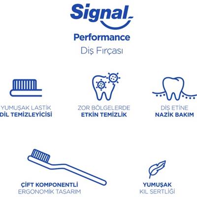 Signal Dis Firçasi Performans Etkin Diş Temizliği 46.5 GR 2+1