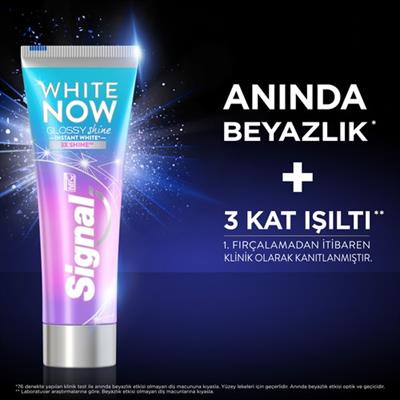Signal  Diş Macunu  White Now Glossy Shine Anında Beyazlık +3 Kat Işıltı 75 ML