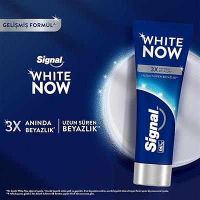 Signal White Now Beyazlatıcı Diş Macunu 75 ml – 3 Kat Anında ve Uzun Süreli Beyazlık, Ferah Nane Aromalı