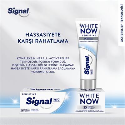 Signal White Now Diş Macunu Sensitive Hassasiyete Karşı Rahatlama 75 ml