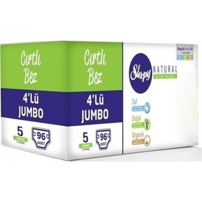 Sleepy 5 Numara 11-18 Kg Ekstra Yumuşak Bantlı Bebek Bezi 96Lı Jumbo Paket – Hassas Ciltlere Özel Konfor