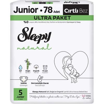 Sleepy Bebek Bezi Natural Beden: 5 (11- 18KG) Junior 78 Adet Ultra Pk