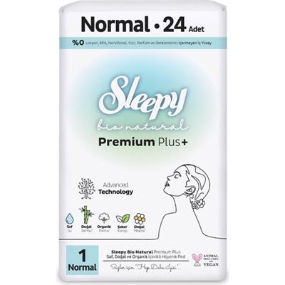 Sleepy Bio Natural Premium Plus Hijyenik Ped Normal 24 Adet Ped