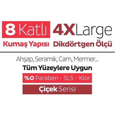 Sleepy Easy Clean Kiraz Çiçeği Mopa Uyumlu Yer Temizlik Havlusu&mendili 20 Yaprak