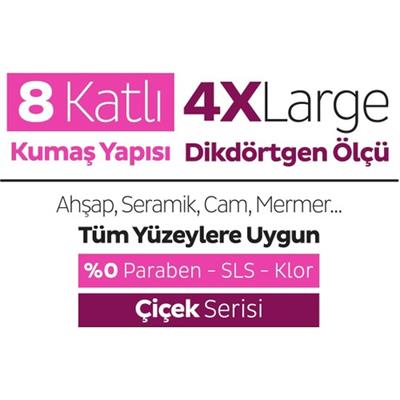 Sleepy Easy Clean Lilyum Buketi Mopa Uyumlu Yer Temizlik Havlusu&mendili 20 Yaprak