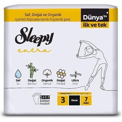 Sleepy Extra Ultra Ince Hijyenik Ped Gece 7 Adet Ped