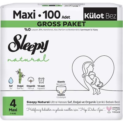 Sleepy Natural Gross Paket Külot Bez 4 Numara Maxi 100 Adet