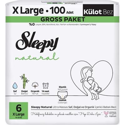 Sleepy Natural Gross Paket Külot Bez 6 Numara Xlarge 100 Adet