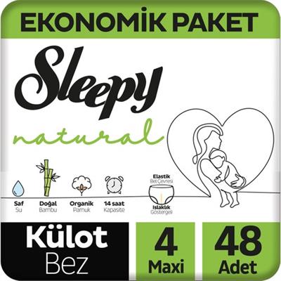 Sleepy Natural Jumbo Külot Bebek Bezi Maxi 4 Numara 48 Adet