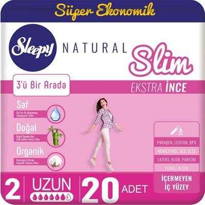 Sleepy Natural Slim Ekstra Ince Uzun 20 Ped